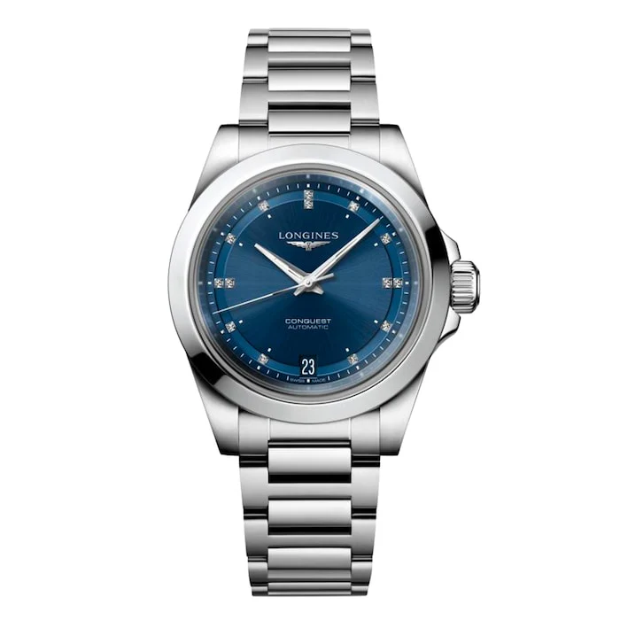 Longines Conquest 34mm Ladies Watch Blue Luxury Watch Swiss Made High Precision Movement L34304976