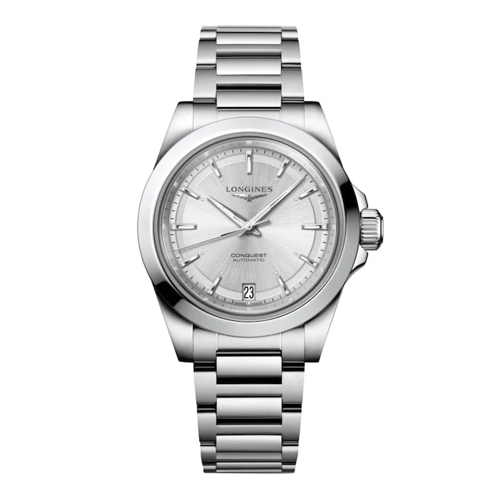 Longines Conquest 34mm Ladies Watch Silver Luxury Watch Swiss Made High Precision Movement L34304726