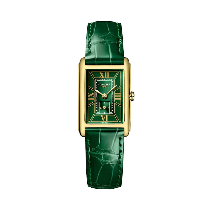Longines DolceVita 20.5mm X 32mm Ladies Watch Green Luxury Watch Swiss Made High Precision Movement L52556952