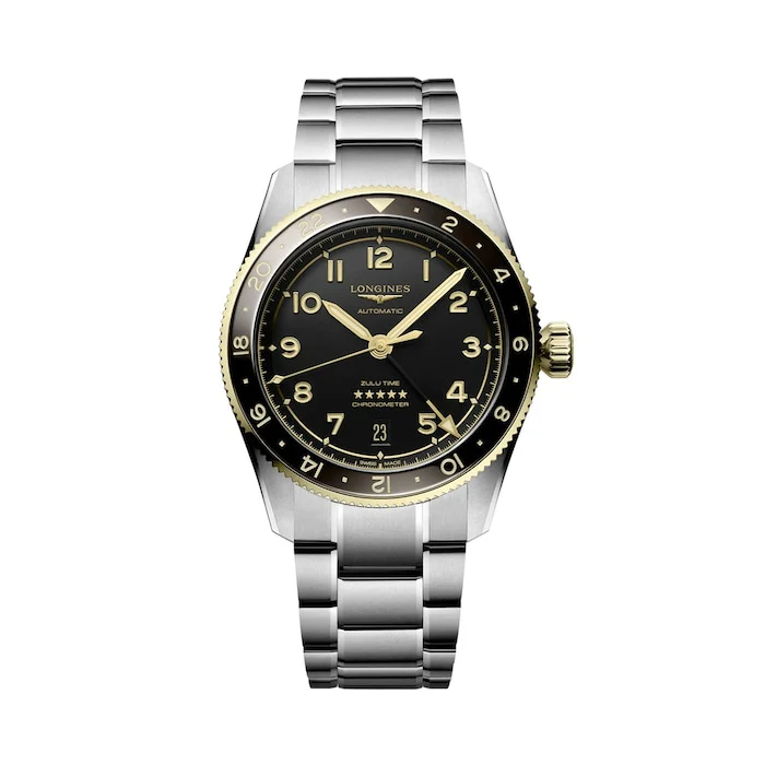 Longines Elegance Automatic 39mm Men’s Watch with Grey Material Dial, Stainless Steel Case & Bracelet, 100m Water Resistant / L38025536