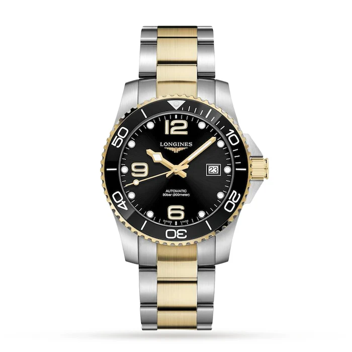Longines Elegance Automatic 41mm Men’s Watch with Black Material Dial, Stainless Steel Case, 300m Water Resistant / L37813567