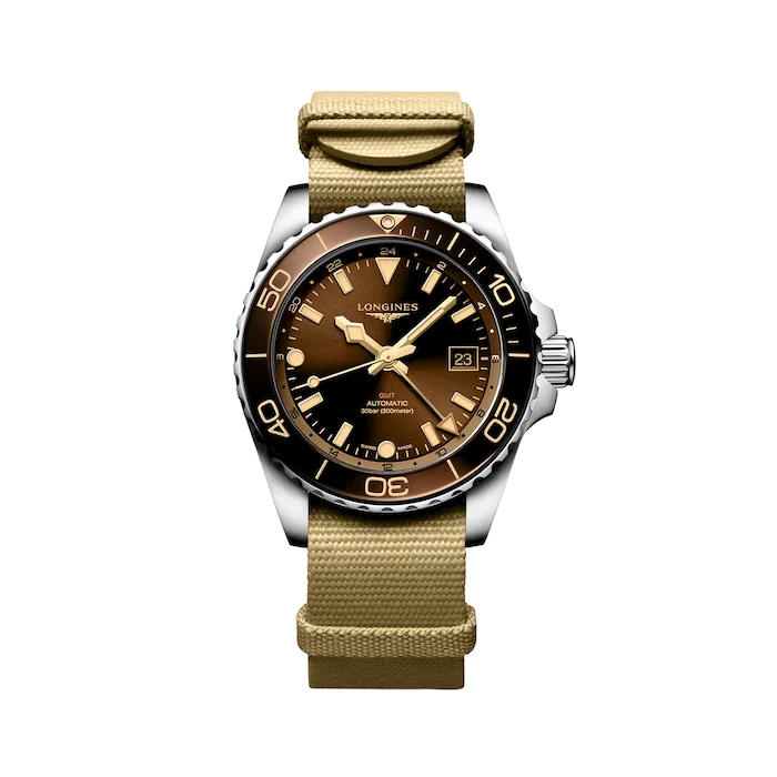 Longines Elegance Automatic 41mm Men’s Watch with Brown Material Dial, Stainless Steel Case, 300m Water Resistant / L37904662
