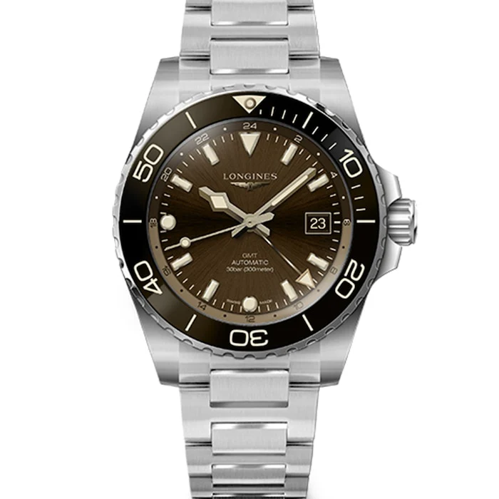 Longines Elegance Automatic 41mm Men’s Watch with Brown Material Dial, Stainless Steel Case & Bracelet, 300m Water Resistant / L37904666