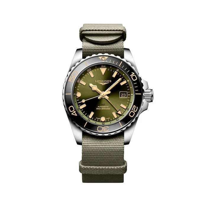 Longines Elegance Automatic 41mm Men’s Watch with Green Material Dial, Stainless Steel Case, 300m Water Resistant / L37904062
