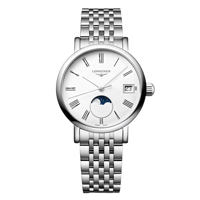 Longines Elegant Collection 30mm Ladies Watch White Stainless Steel Luxury Watch Swiss Made L43304116