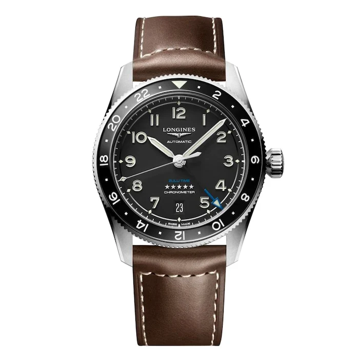 Longines Heritage Automatic 39mm Men’s Watch with Black Material Dial, Stainless Steel Case, 100m Water Resistant / L38024532