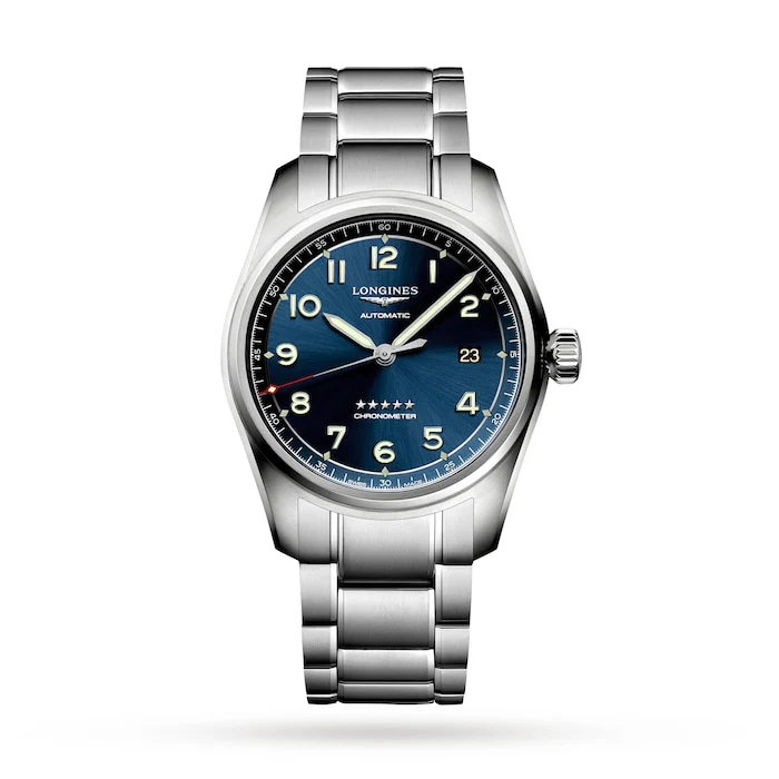 Longines Heritage Automatic 40mm Men’s Watch with Blue Material Dial, Stainless Steel Case & Bracelet, 100m Water Resistant / L38104936