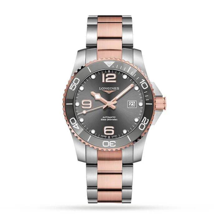 Longines Heritage Automatic 41mm Men’s Watch with Grey Material Dial, Stainless Steel Case, 300m Water Resistant / L37813787