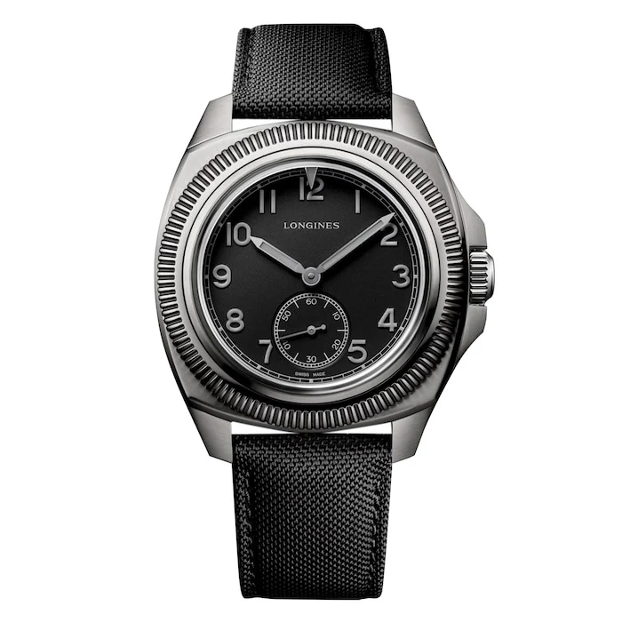 Longines Heritage Automatic 43mm Men’s Watch with Black Material Dial, Titanium Case, 100m Water Resistant / L28381532