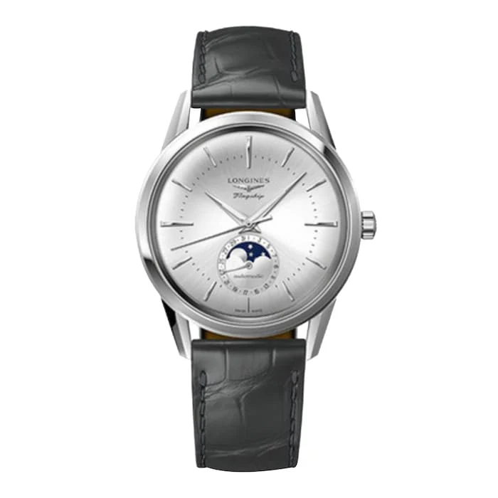 Longines Heritage Automatic Men’s Watch with Silver Material Dial, Stainless Steel Case, 30m Water Resistant / L48154722