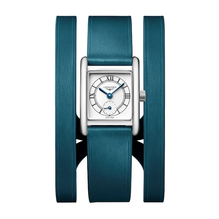 Longines Mini Dolcevita 21.5mm X 29mm Ladies Watch Green Strap Luxury Watch Swiss Made High Precision Movement L52004759