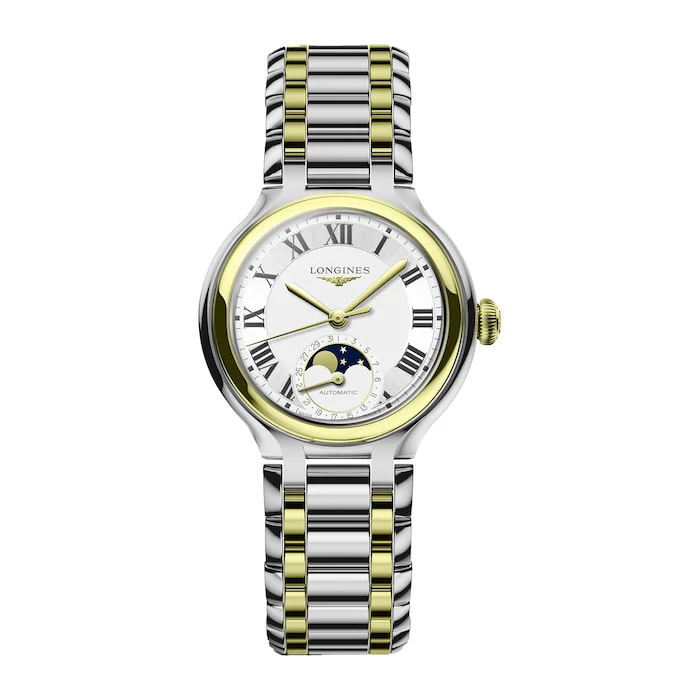Longines PrimaLuna Moonphase 34mm Ladies Watch Yellow Gold Luxury Watch Swiss Made High Precision Movement L81265797
