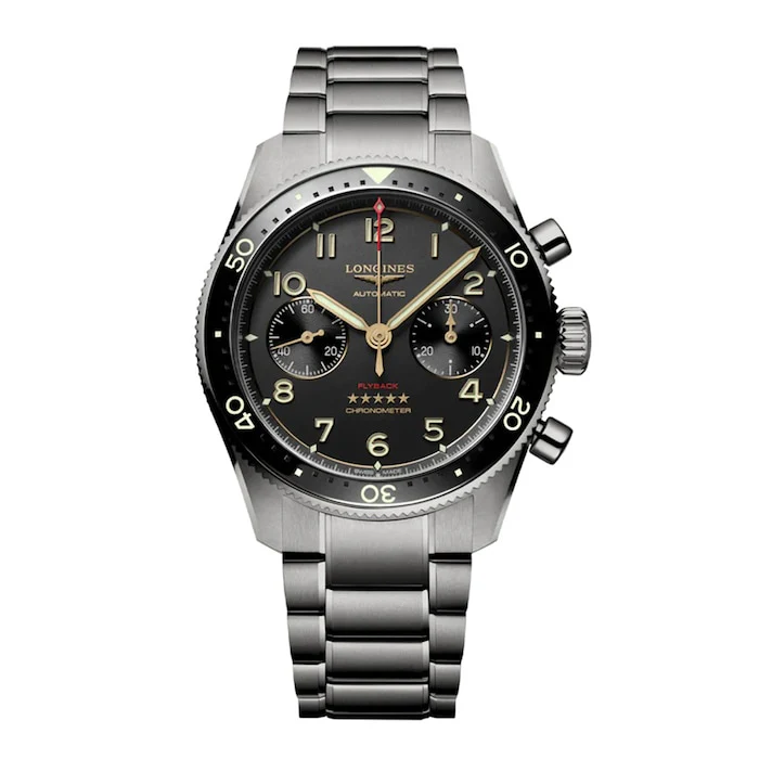 Longines Spirit Flyback Titanium 42mm Mens Watch Grey Luxury Watch Swiss Made Highâ Precision Movement Sapphire Crystal Premium Case Water Resistant L38211536