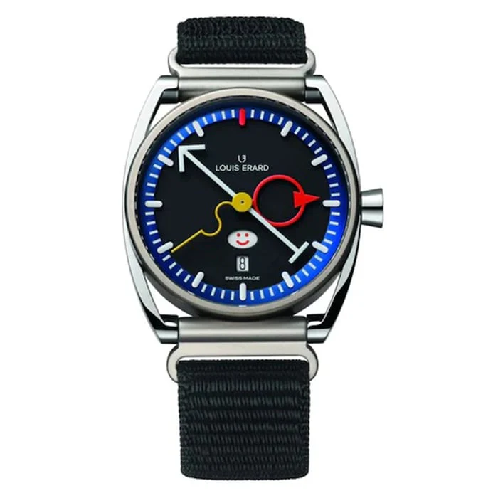Louis Erard Automatic 40mm Men’s Watch with Black Material Dial, Titanium Case, 100m Water Resistant / 75357TT15.BTT82