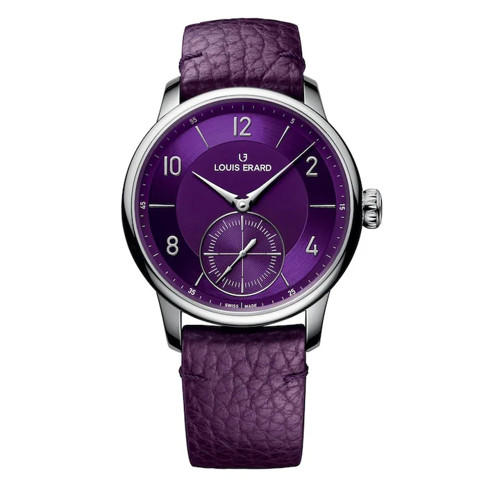 Louis Erard Excellence Petite Seconde 39mm Unisex Watch Purple Luxury Watch Swiss Made 34248AA06.BVA142