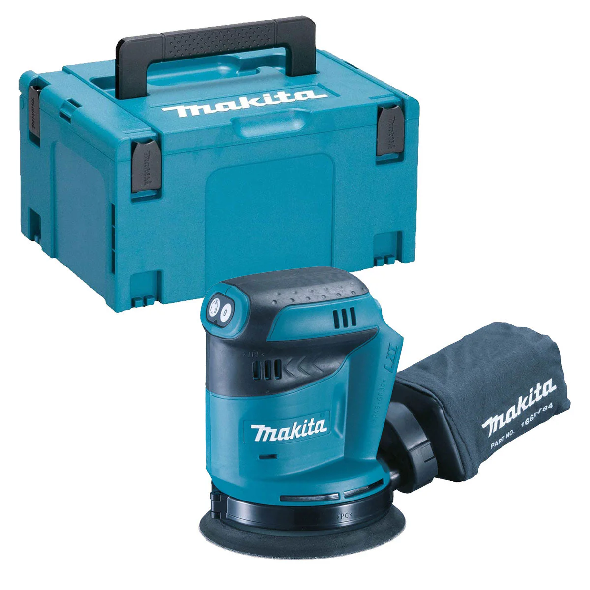 Makita DBO180Z 18V 125mm Random Orbit Sander with Makpac Type 3 Case