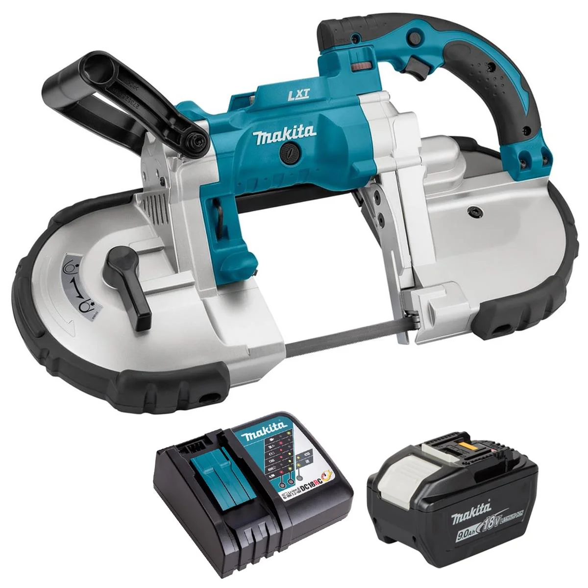 Makita DPB180Z 18V LXT Portable Band Saw with 1 x 9.0Ah Battery & Charger