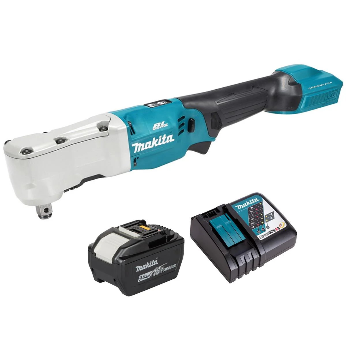 Makita DTL302Z 18V LXT Brushless Angle Impact Wrench with 1 x 9.0Ah Battery & Charger