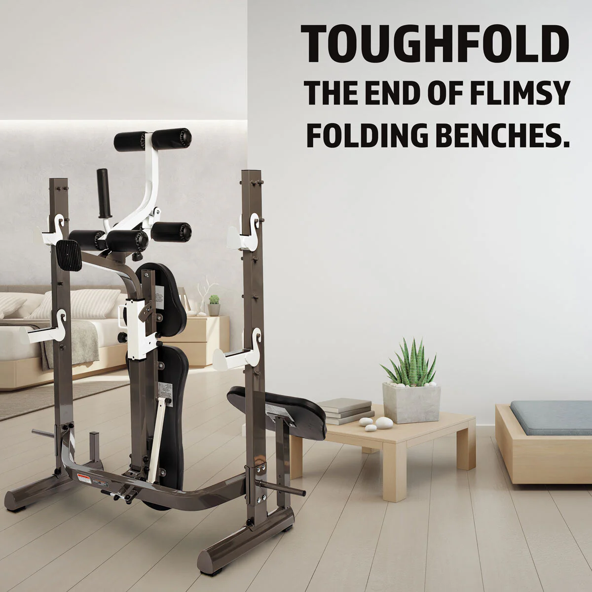Marcy MWB-70205 Folding Olympic Barbell Bench with Rear Squat Rack - Image 2