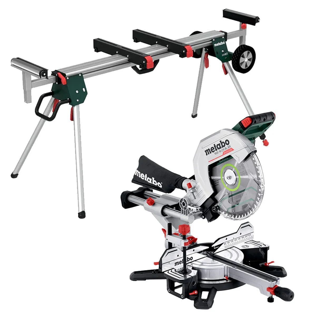 Metabo KGS 18 LTX BL 305 18V 305mm Brushless Sliding Mitre Saw with KSU 401 Stand