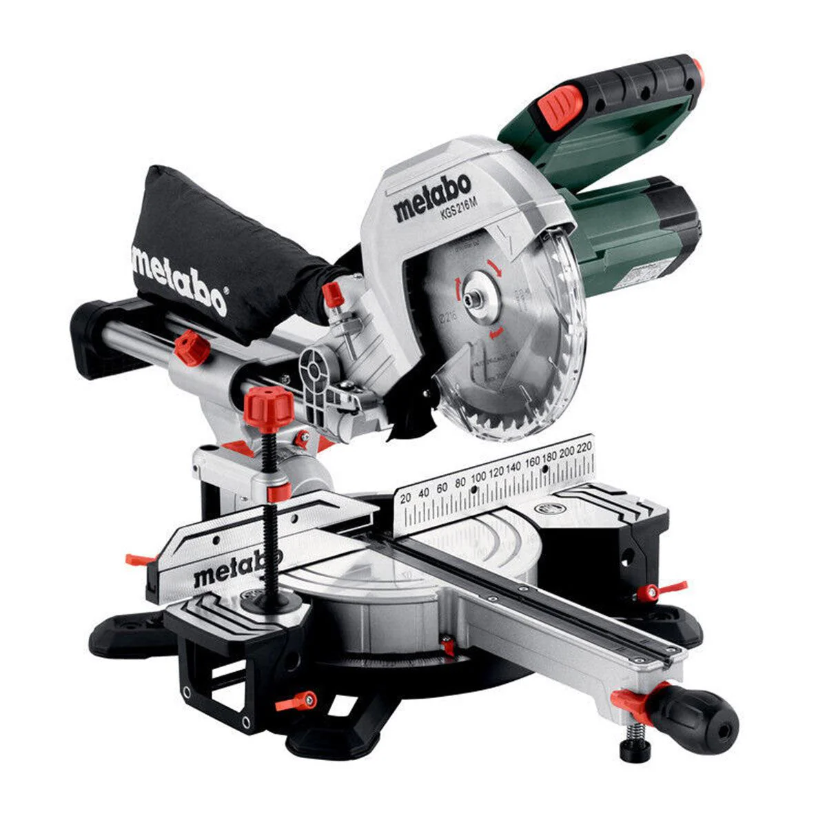 Metabo KGS 216 M 216mm Single Bevel Sliding Mitre Saw with Sliding Function 110V/1500W 613216390