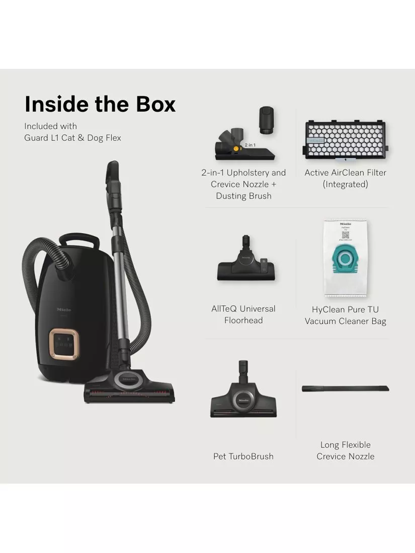 Miele Guard L1 Cat & Dog Flex Vacuum Cleaner, Obsidian Black - Image 4
