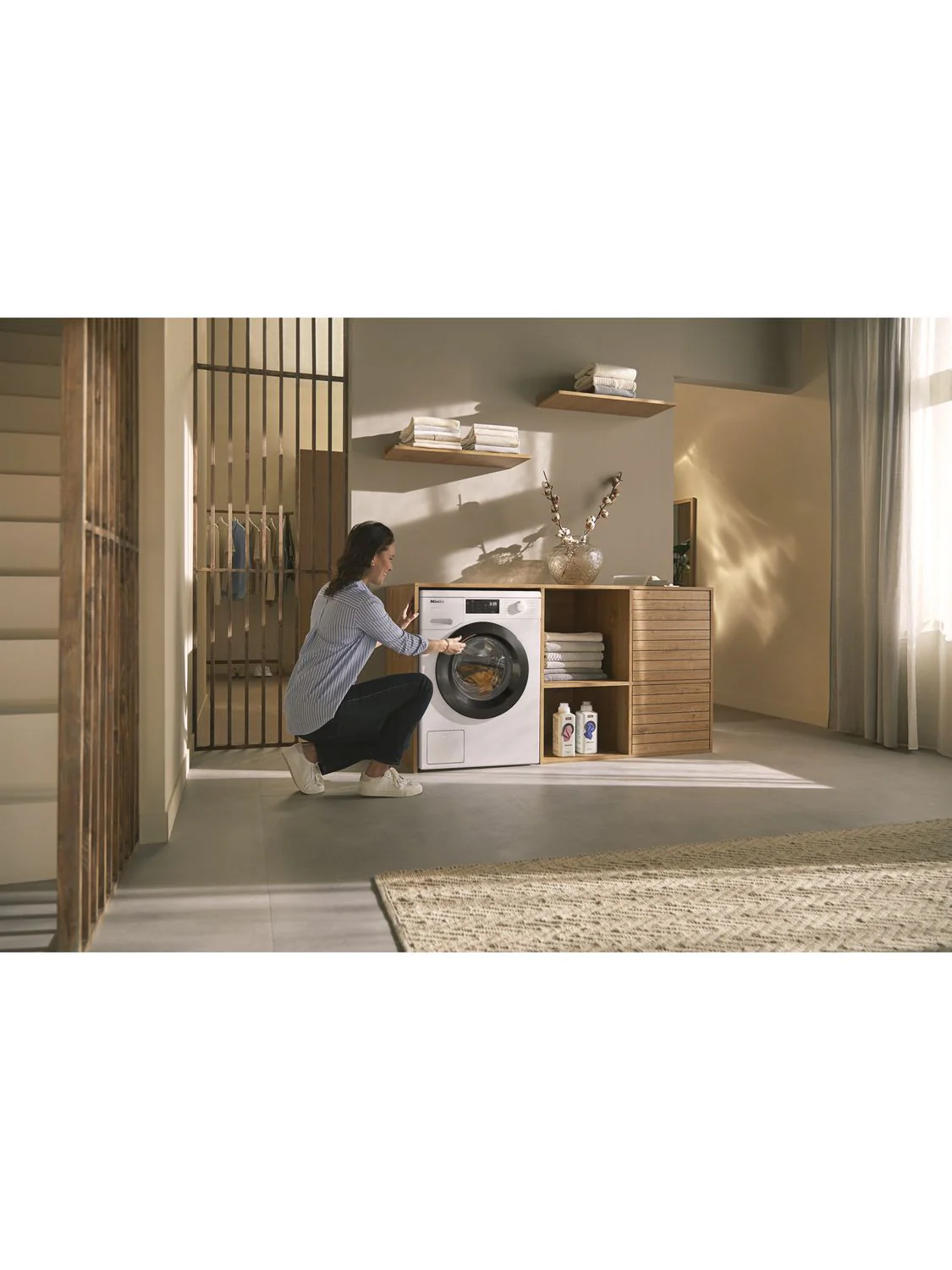 Miele WED025 WCS Freestanding Washing Machine, 8kg Load, 1400rpm Spin, White - Image 9