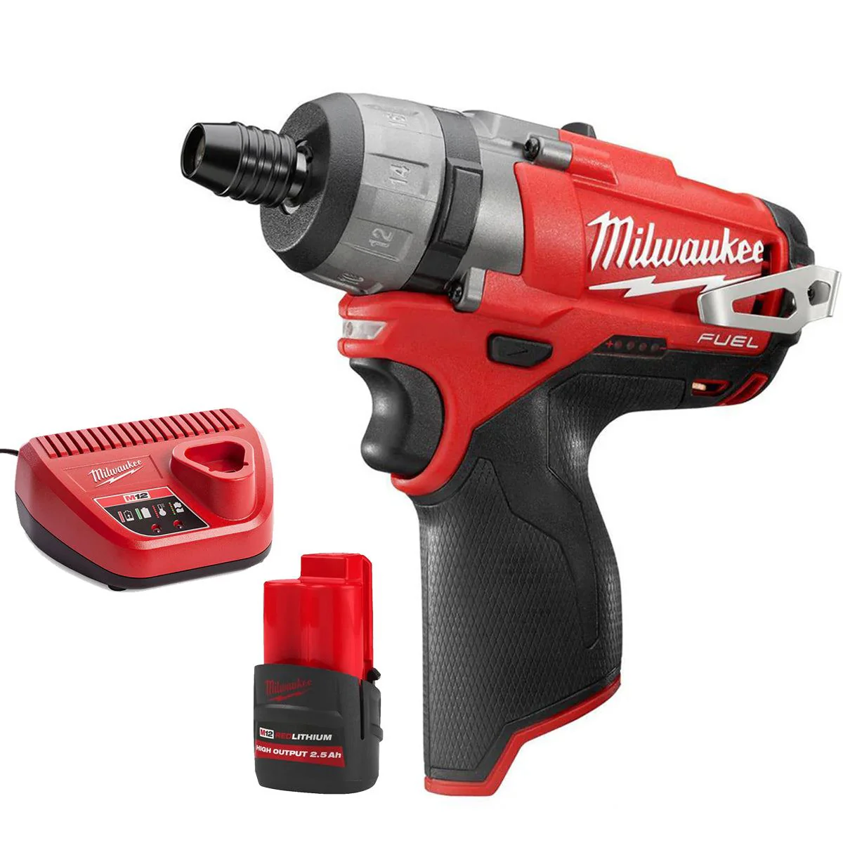 Milwaukee M12CD-0C 12V Fuel Brushless Compact Driver with 1 x 2.5Ah Battery & Charger