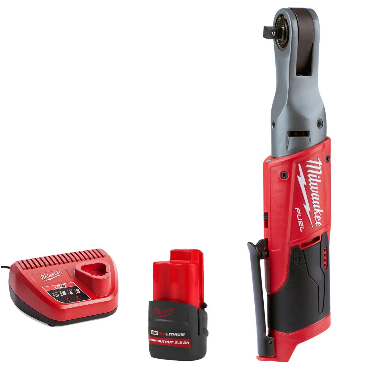 Milwaukee M12FIR38-0 12V 3/8" Fuel Brushless Ratchet with 1 x 2.5Ah Battery & Charger