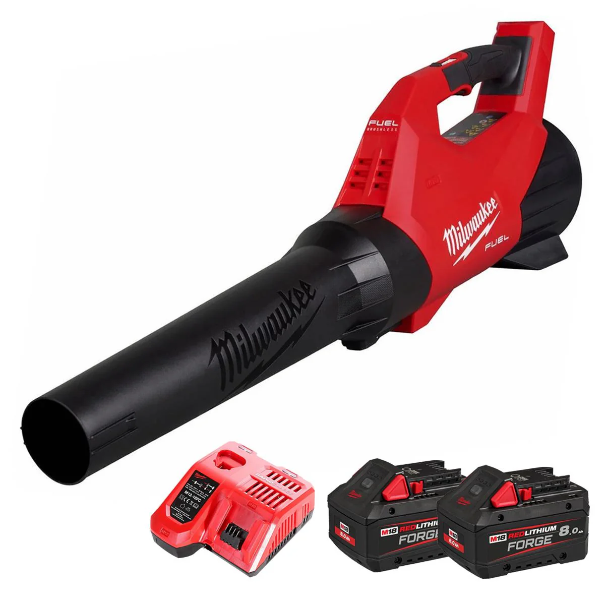 Milwaukee M18FBLG3-802 18V Fuel Brushless Blower with 2 x 8.0Ah Battery & Charger 4933499234