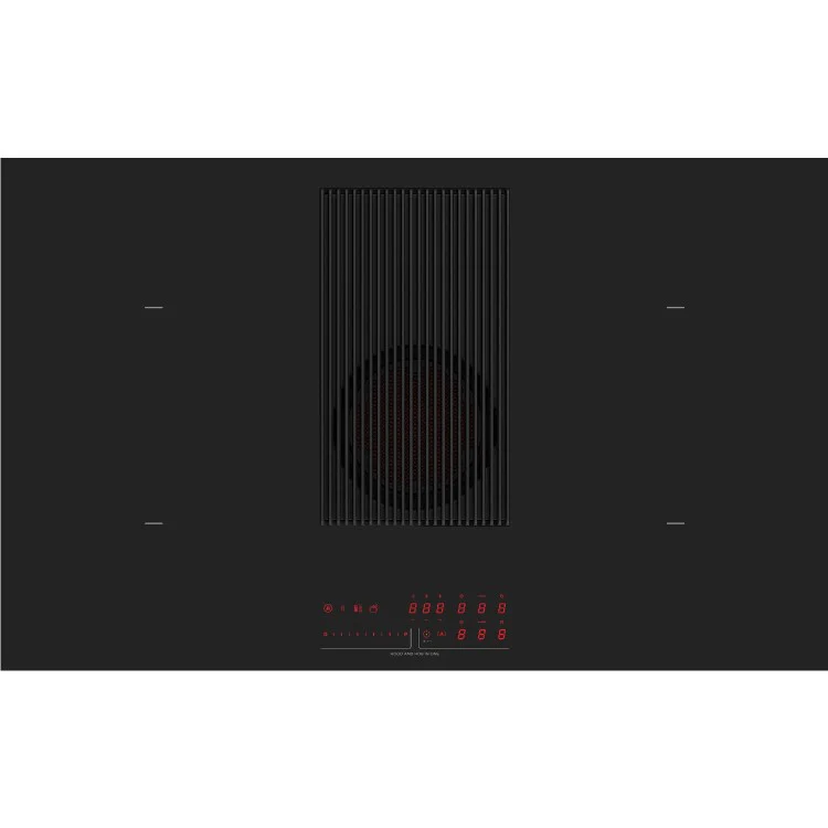 Elica NikolaTesla Prime S 83cm Black Induction Hob with Downdraft Extractor