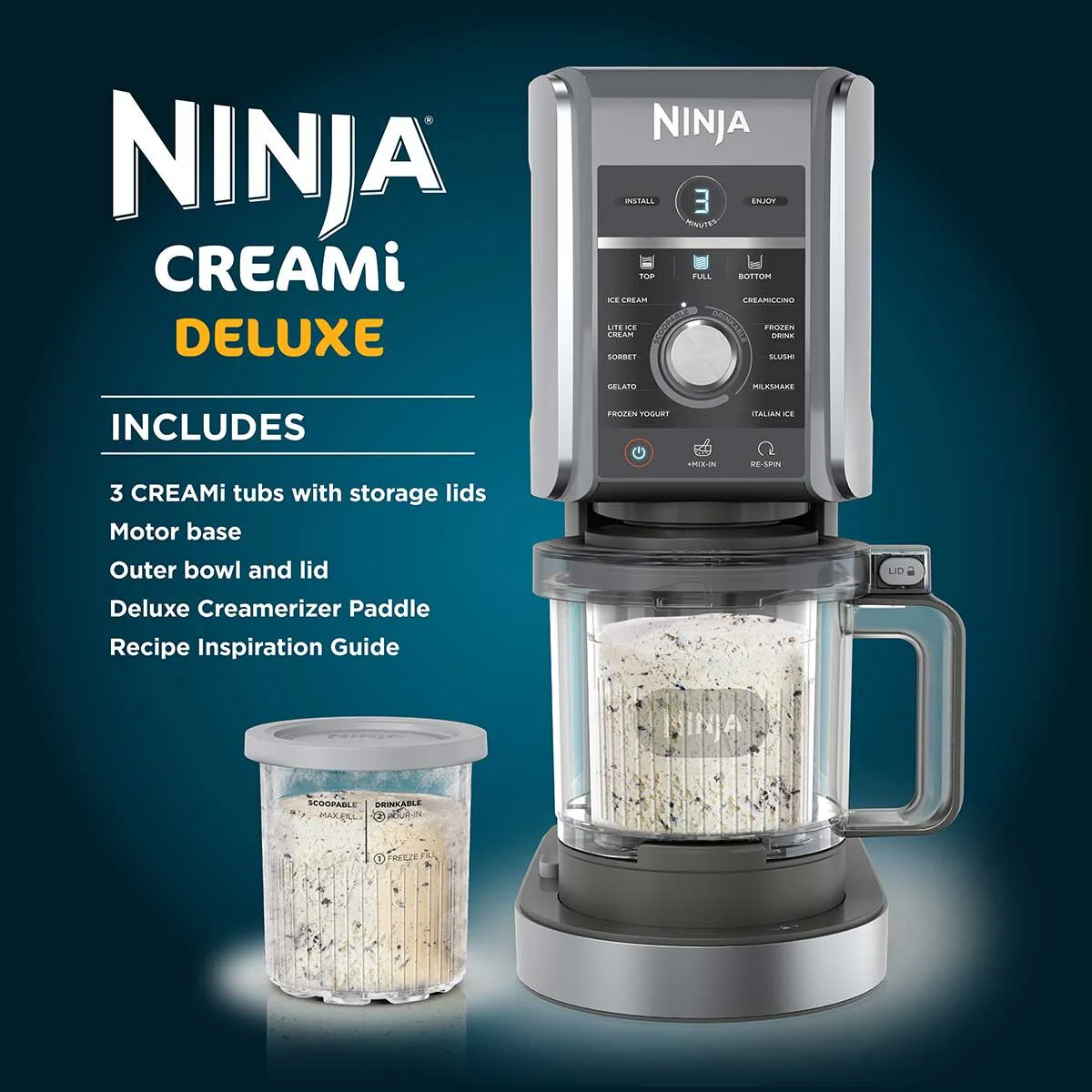 Ninja CREAMi Deluxe 10-in-1 Ice Cream Maker, NC501UK - Image 7