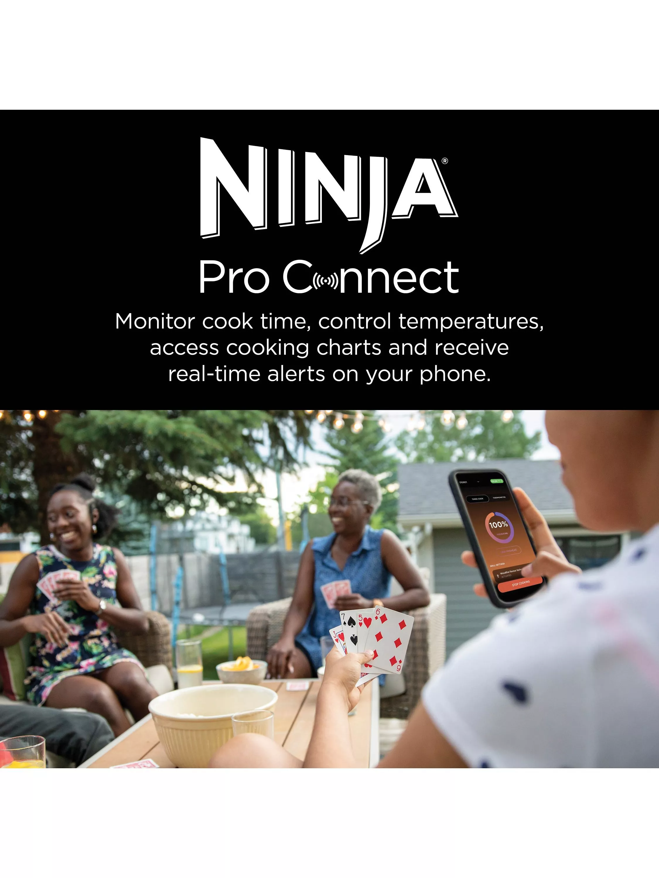 Ninja Woodfire Pro Connect XL Electric BBQ Grill & Smoker, Blue - Image 5