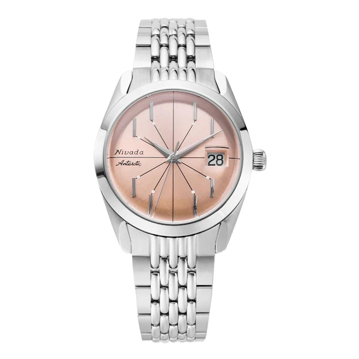 Nivada Grenchen Antarctic Spider Salmon 38mm Unisex Watch Luxury Watch Swiss Made High Precision Movement 32042A04