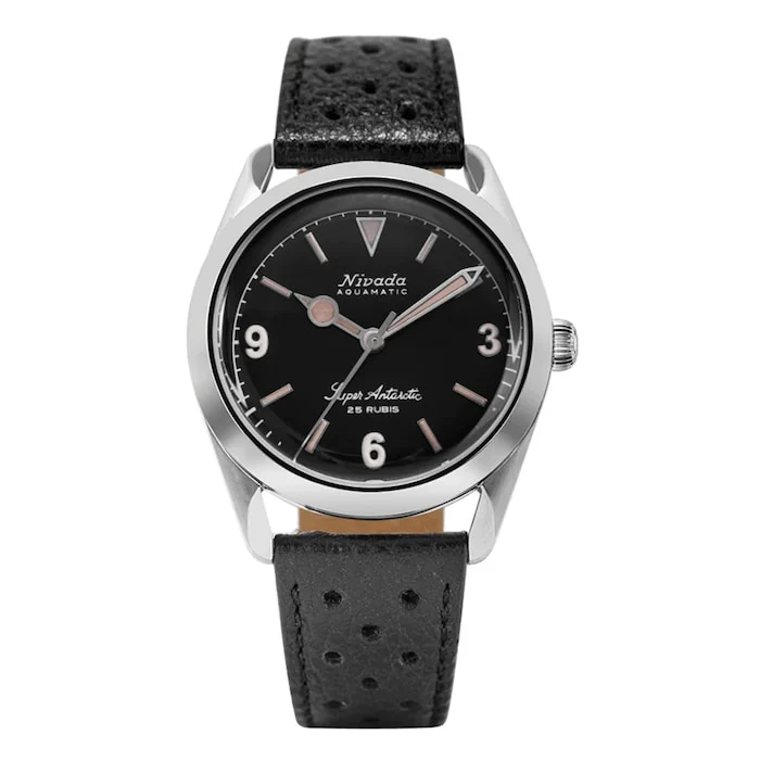Nivada Grenchen Super Antarctic 3.6.9 38mm Mens Watch Black Luxury Watch Swiss Made Highâ Precision Movement Sapphire Crystal Stainless Steel Case  32032A10