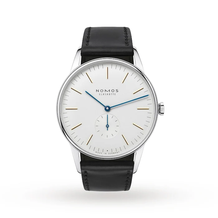NOMOS Glashutte Automatic 38mm Men’s Watch with White Material Dial, Stainless Steel Case, 30m Water Resistant / 384