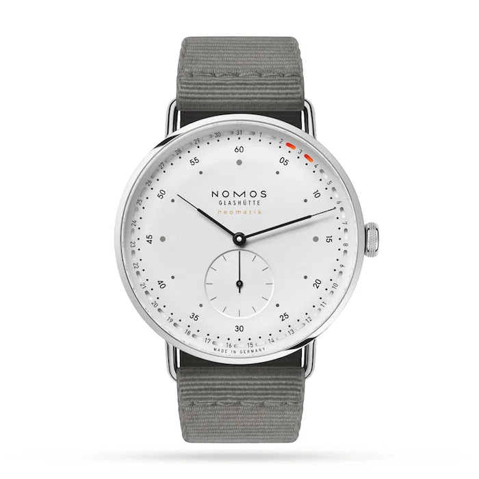 NOMOS Glashutte Elegance Automatic 20mm Men’s Watch with Silver Material Dial, Stainless Steel Case, 50m Water Resistant / 1165