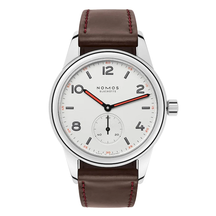 NOMOS Glashutte Hand-Wound 36mm Men’s Watch with White Material Dial, Stainless Steel Case, 100m Water Resistant / 703.1