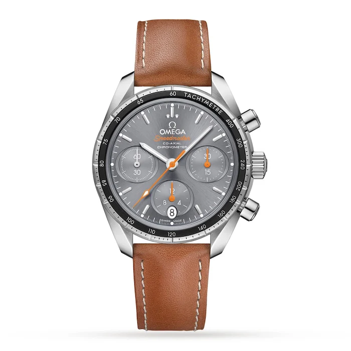 Omega Automatic 38mm Men’s Watch with Grey Material Dial, Stainless Steel Case, 100m Water Resistant / O32432385006001