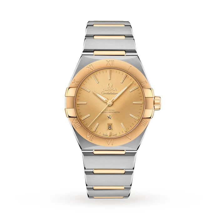 Omega Automatic 39mm Men’s Watch with Champagne Material Dial, Stainless Steel Case & Bracelet, 50m Water Resistant / O13120392008001
