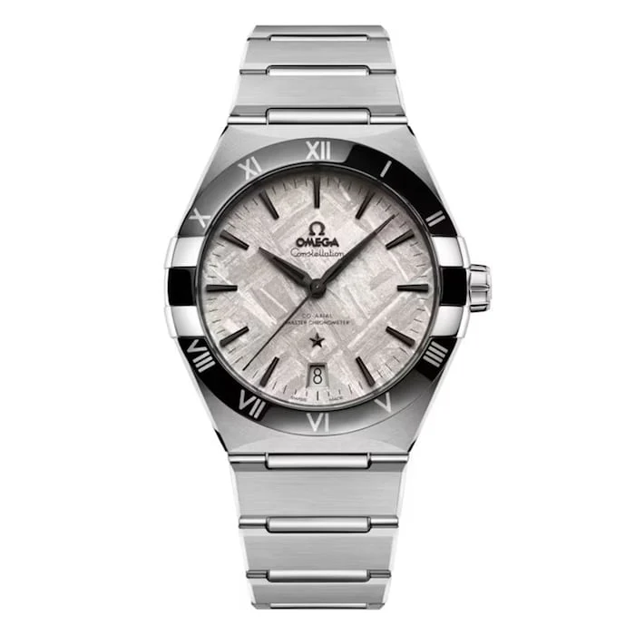 Omega Automatic 41mm Men’s Watch with Grey Material Dial, Stainless Steel Case & Bracelet, 50m Water Resistant / O13130412199001