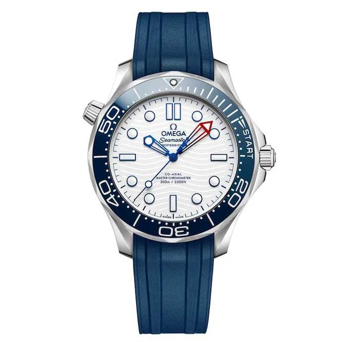 Omega Automatic 42mm Men’s Watch with White Material Dial, Stainless Steel Case, 300m Water Resistant / O21032422004002