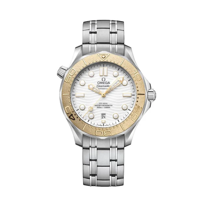 Omega Automatic 42mm Men’s Watch with White Material Dial, Stainless Steel Case & Bracelet, 300m Water Resistant / O52221422004001