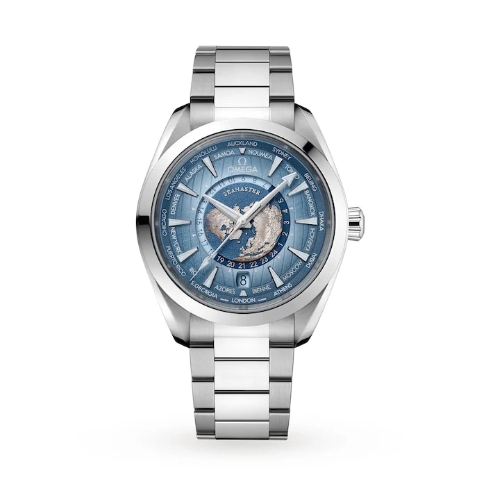 Omega Automatic 43mm Men’s Watch with Blue Material Dial, Stainless Steel Case & Bracelet, 150m Water Resistant / O22010432203002