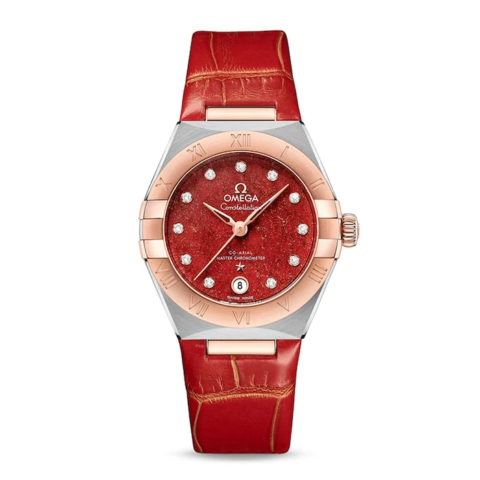 Omega Constellation Co-Axial Master Chronometer 29mm Ladies Watch Red Luxury Watch O13123292099002