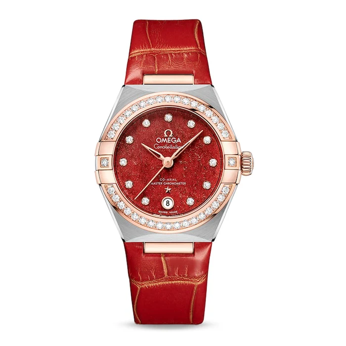 Omega Constellation Co-Axial Master Chronometer 29mm Ladies Watch Red Luxury Watch O13128292099002