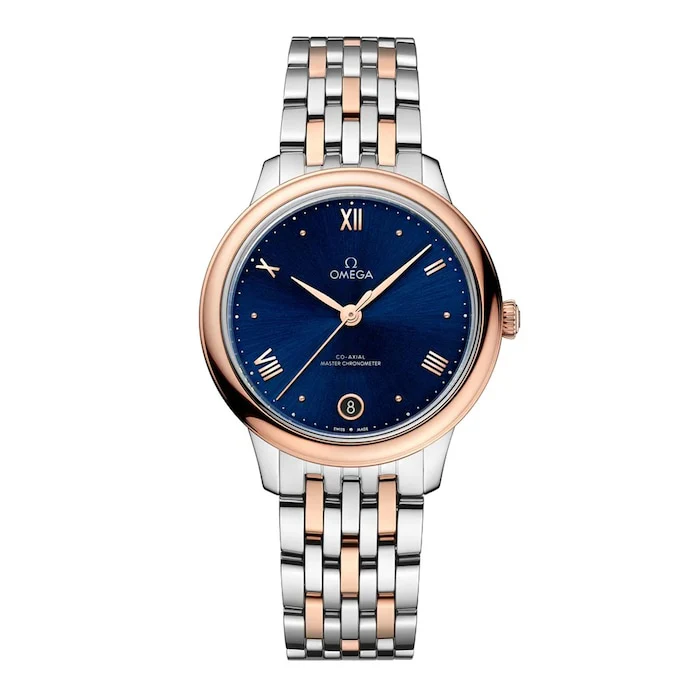 Omega De Ville Prestige 34mm Ladies Watch Blue Luxury Watch Swiss Made High Precision Movement O43420342003001