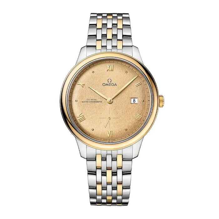 Omega De Ville Prestige 41mm Mens Watch Yellow Gold Luxury Watch Swiss Made Highâ Precision Movement Sapphire Crystal Premium Case Water Resistant O43420412008001