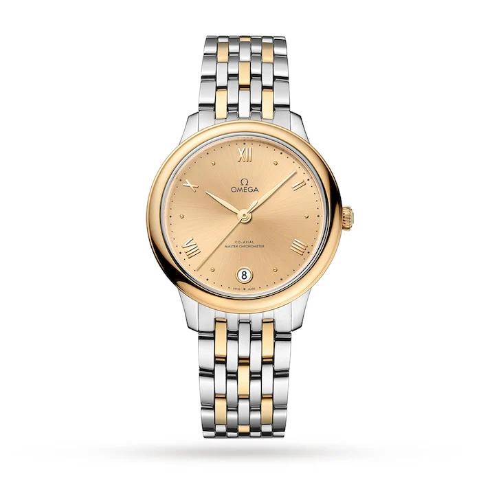 Omega De Ville Prestige Co-Axial Master Chronometer 34mm Ladies Watch Champagne Luxury Watch O43420342008001