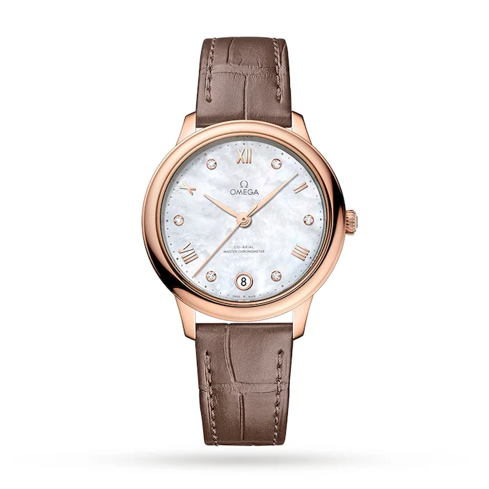 Omega De Ville Prestige Co-Axial Master Chronometer 34mm Ladies Watch White Luxury Watch O43453342055001